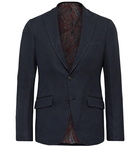 Etro - Slim-Fit Unstructured Cotton-Piqué Blazer - Blue