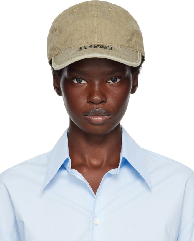 Photo: MM6 Maison Margiela Khaki Embroidered Logo Cap