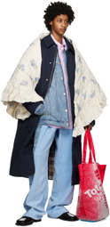 Martine Rose Blue & Red Small 'Totally Unprofessional' Wallet Tote
