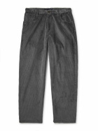 Noah - Straight-Leg Cotton-Corduroy Trousers - Gray