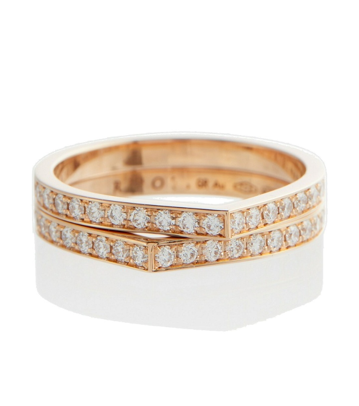 Photo: Repossi - Antifer rose gold ring with diamonds