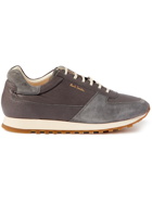 PAUL SMITH - Velo Suede and Full-Grain Leather Sneakers - Gray