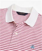 Brooks Brothers Men's Golden Fleece Slim Fit Feeder Stripe Polo Shirt | Bright Pink