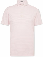 G/FORE - Feeder Cutaway-Collar Striped Tech-Piqué Golf Polo Shirt - Pink