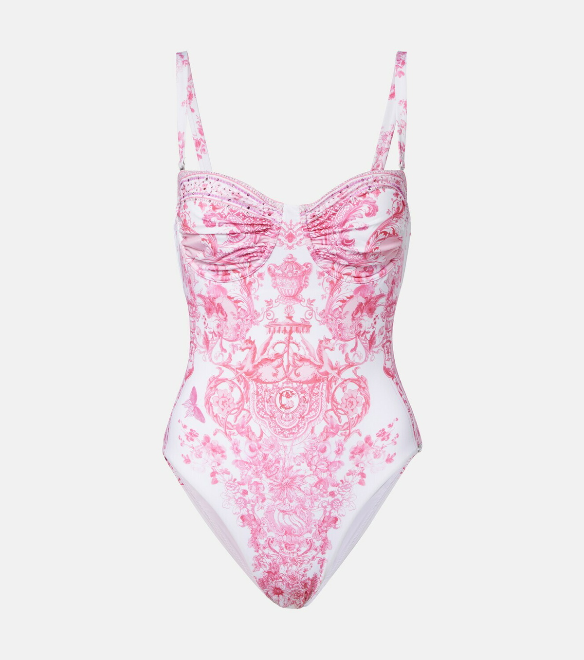 Camilla Embellished printed swimsuit