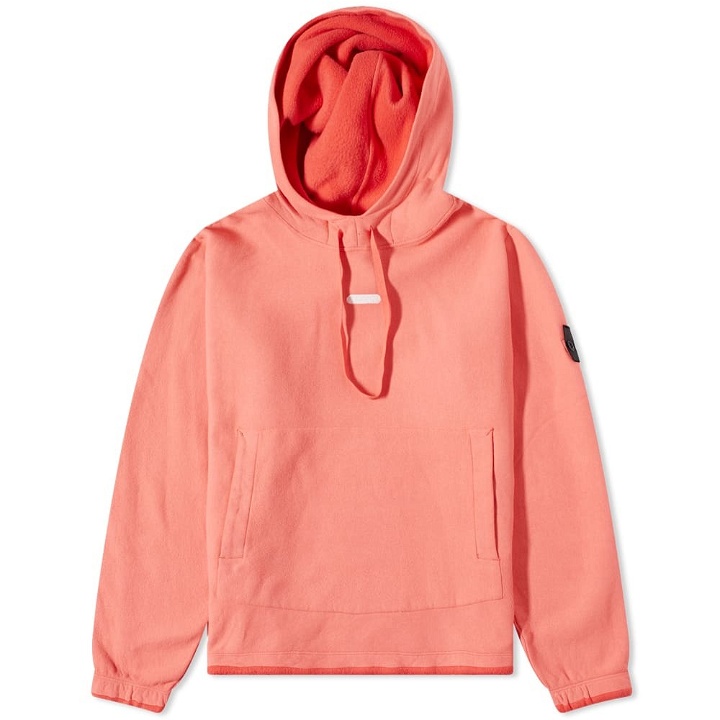 Photo: Stone Island Shadow Project Men's Printed Popover Hoody in Coral