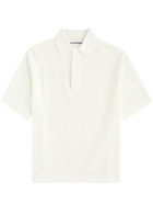 Mki Miyuki Zoku Open-knit Cotton Polo Shirt Off White