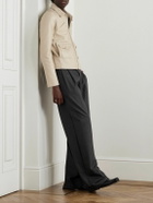CELINE - Leather Blouson Jacket - Neutrals