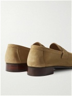 George Cleverley - Cannes Suede Penny Loafers - Neutrals