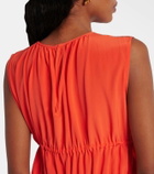 Asceno Como ruched silk crêpe minidress