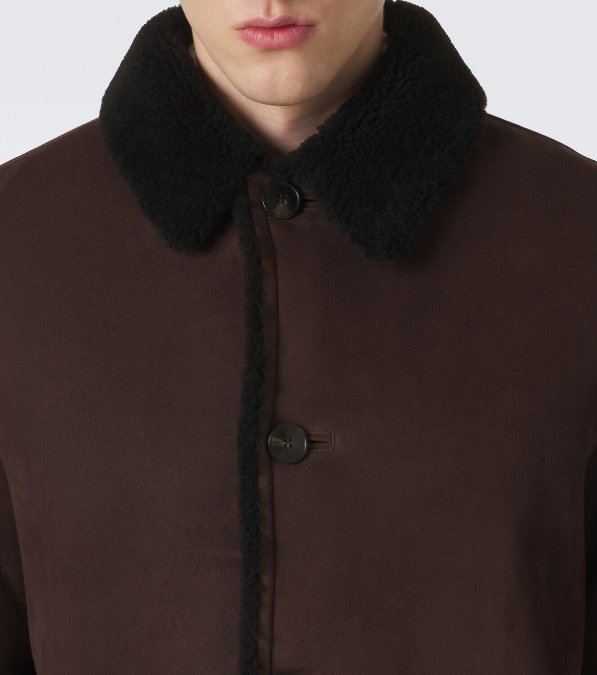 Yves Salomon Shearling-lined suede jacket