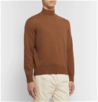 Thom Sweeney - Wool and Cashmere-Blend Mock-Neck Sweater - Brown