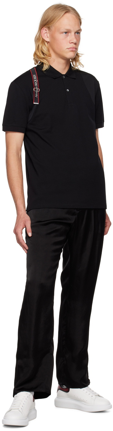 Alexander McQueen Black Harness Polo