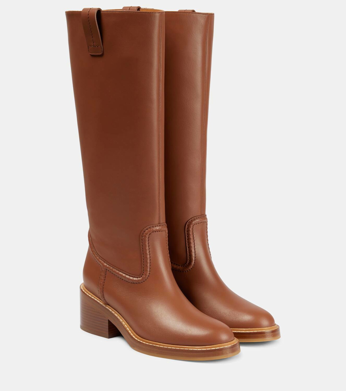 Chloé Mallo leather knee-high boots Chloe