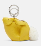 Loewe Shearling-trimmed leather bag charm
