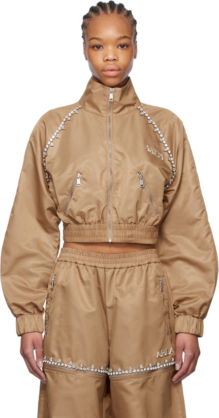 Photo: AREA Tan Crystal Trim Track Jacket