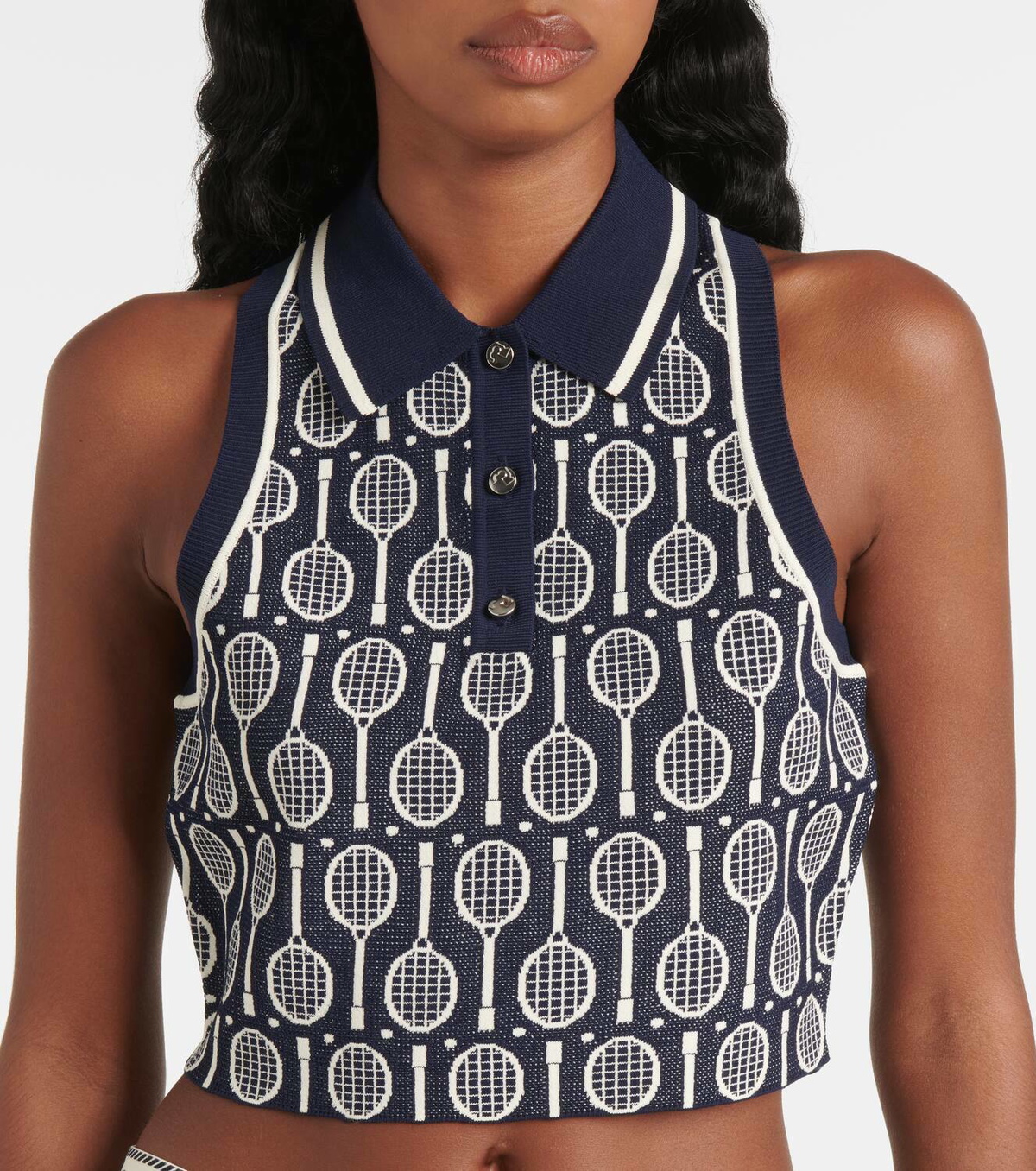 Tory Sport Cropped polo sweater