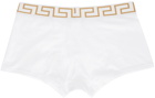 Versace Underwear White Greca Border Boxer Briefs