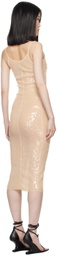 Rick Owens Lilies Beige Lido Slip Midi Dress