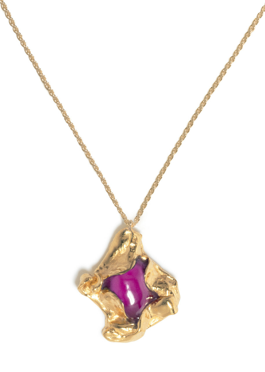 Completedworks Resin Pendant 18k Gold-plated Necklace - One Size