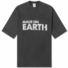 Vetements Men's Made On Earth T-Shirt in Faded Black