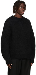 Jil Sander Black Mohair Chunky Sweater