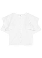 Frame Cape-effect Cotton Blouse White