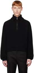 Wooyoungmi Black Half-Zip Sweater