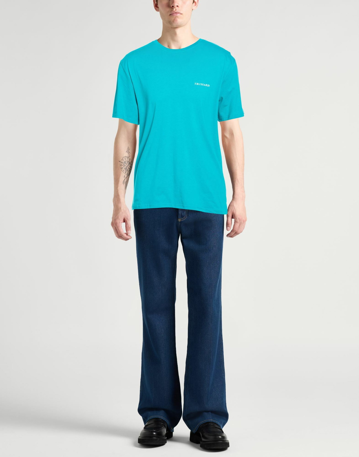 Trussardi Mens T-shirt in Turquoise