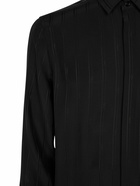 SAINT LAURENT - Cassandre Striped Silk Shirt