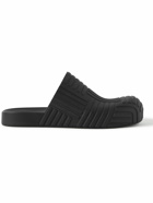 Bottega Veneta - Embossed Rubber Clogs - Black