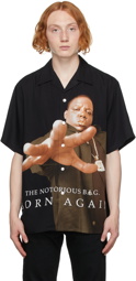 WACKO MARIA Black B.I.G. 'Guilty Parties' Short Sleeve Shirt