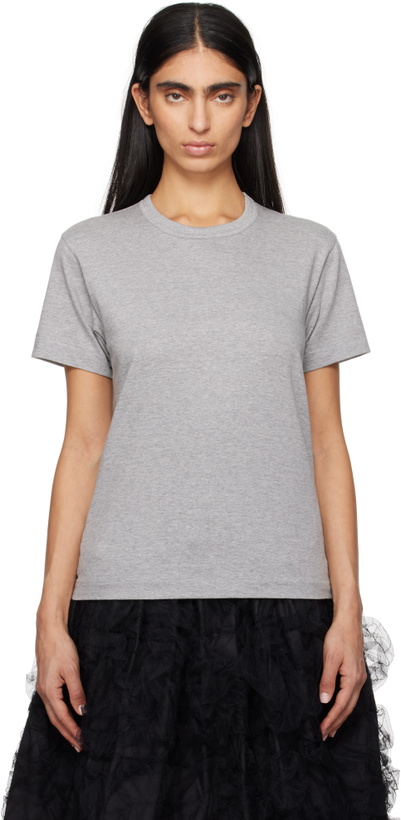 Photo: COMME des GARÇONS PLAY Gray 'Heart On Back' T-Shirt