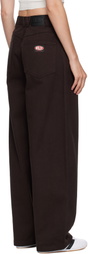 WILLY CHAVARRIA Brown Tapered Bad Girl Jeans