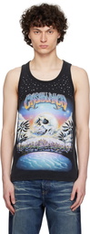 Casablanca Black 'La Prémonition' Crystal Embellished Tank Top