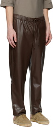 Nanushka Brown Jain Faux-Leather Trousers