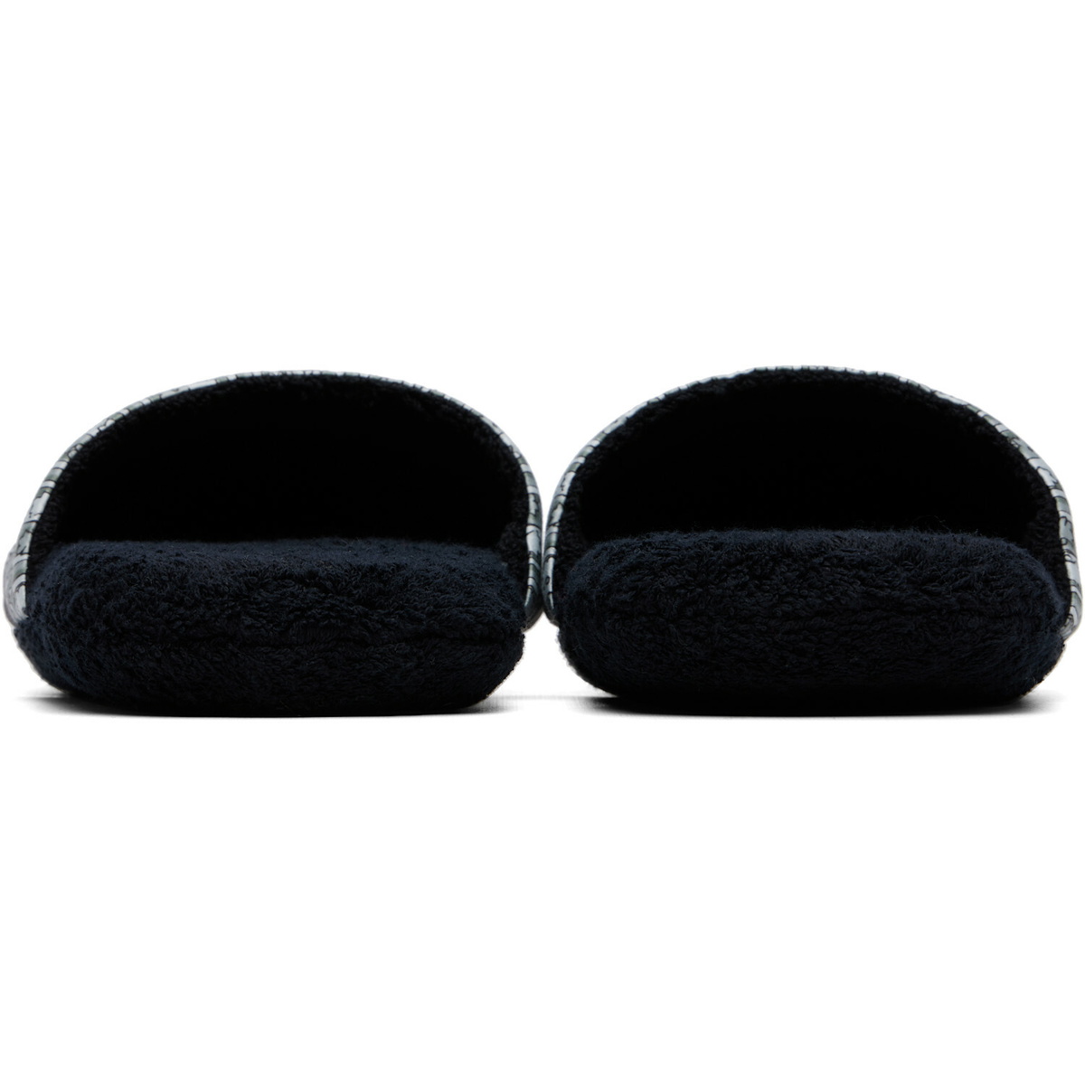 Versace Black 'I Heart Baroque' Slippers