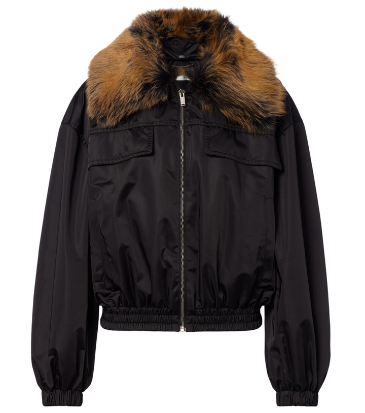 Photo: Saint Laurent Shearling-trimmed blouson jacket