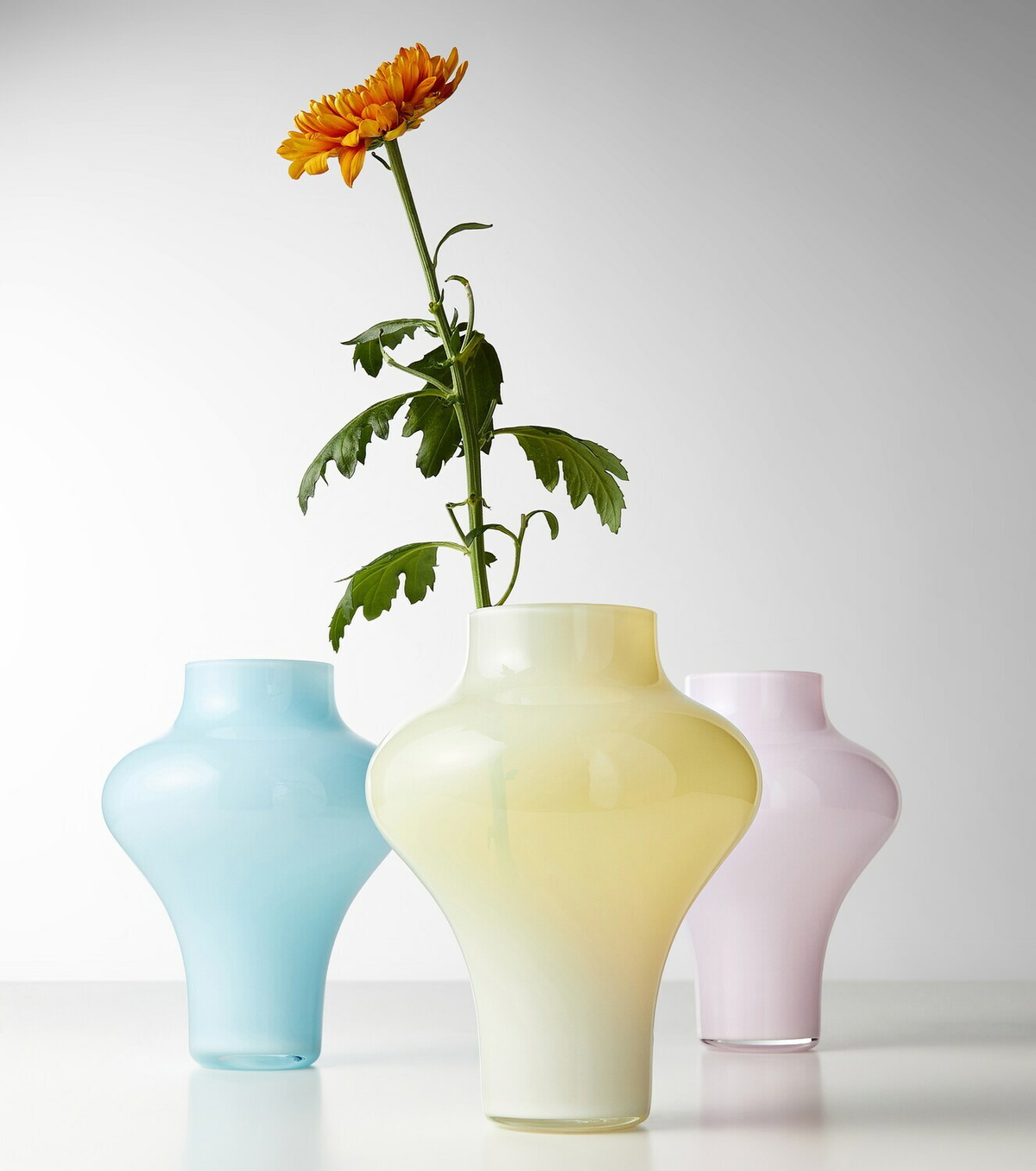 NasonMoretti AS 17 Medium glass vase by Sergio Asti