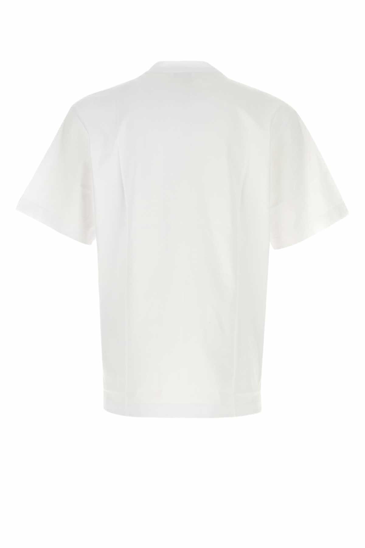 Tシャツ・カットソー SALVATORE FERRAGAMO WHITE COTTON T-SHIRT Ferragamo White Logo-Print Cotton T-Shirt Salvatore Ferragamo