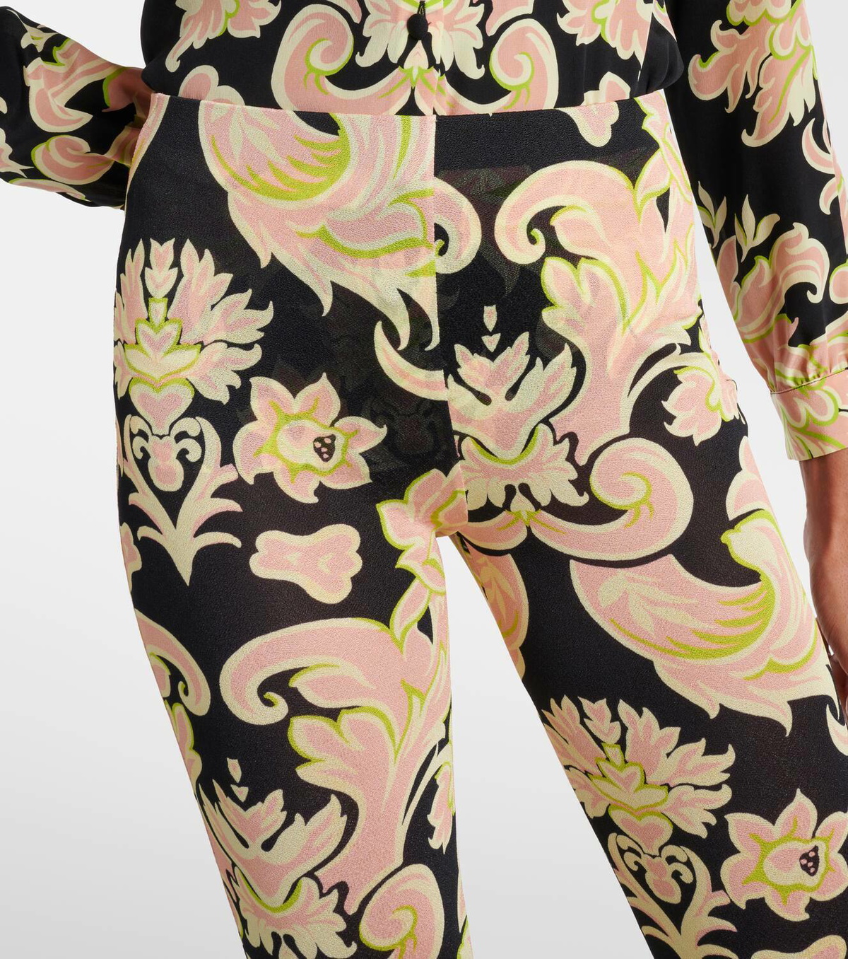 Etro High-rise printed flared pants Etro