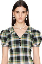 SHUSHU/TONG YVMIN Edition Paper Ball Faux-Pearl Pendant Earrings
