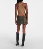 Aya Muse Kaya belted faux leather miniskirt