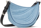Mugler Blue & Black Small Denim Spiral Curve 01 Bag