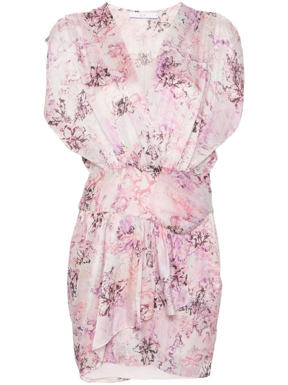 IRO - Floral Print Silk Short Dress
