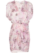 IRO - Floral Print Silk Short Dress