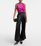 Nina Ricci Open-back silk-blend satin top