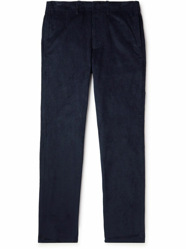 Photo: Gabriela Hearst - Rhys Straight-Leg Cotton-Corduroy Trousers - Blue