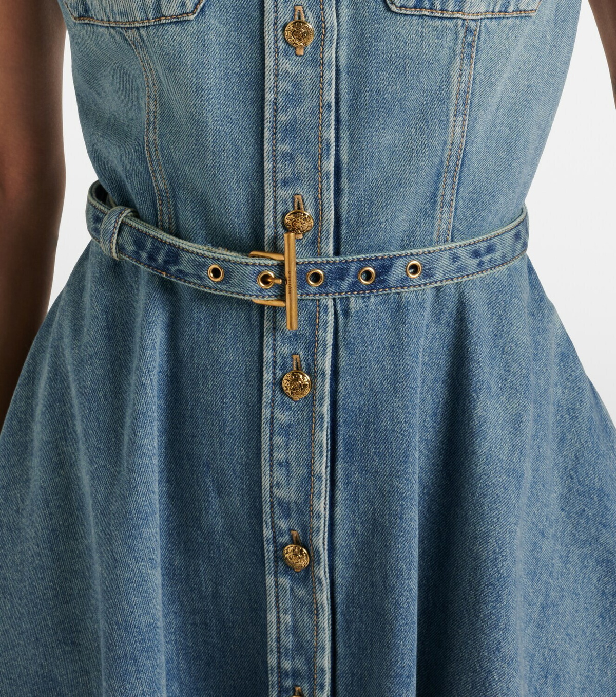McQueen Belted denim shirt dress
