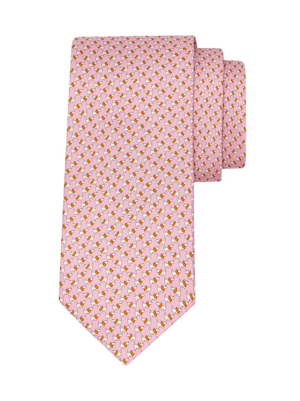 Photo: Ferragamo Mens Dylan print silk tie in Pink